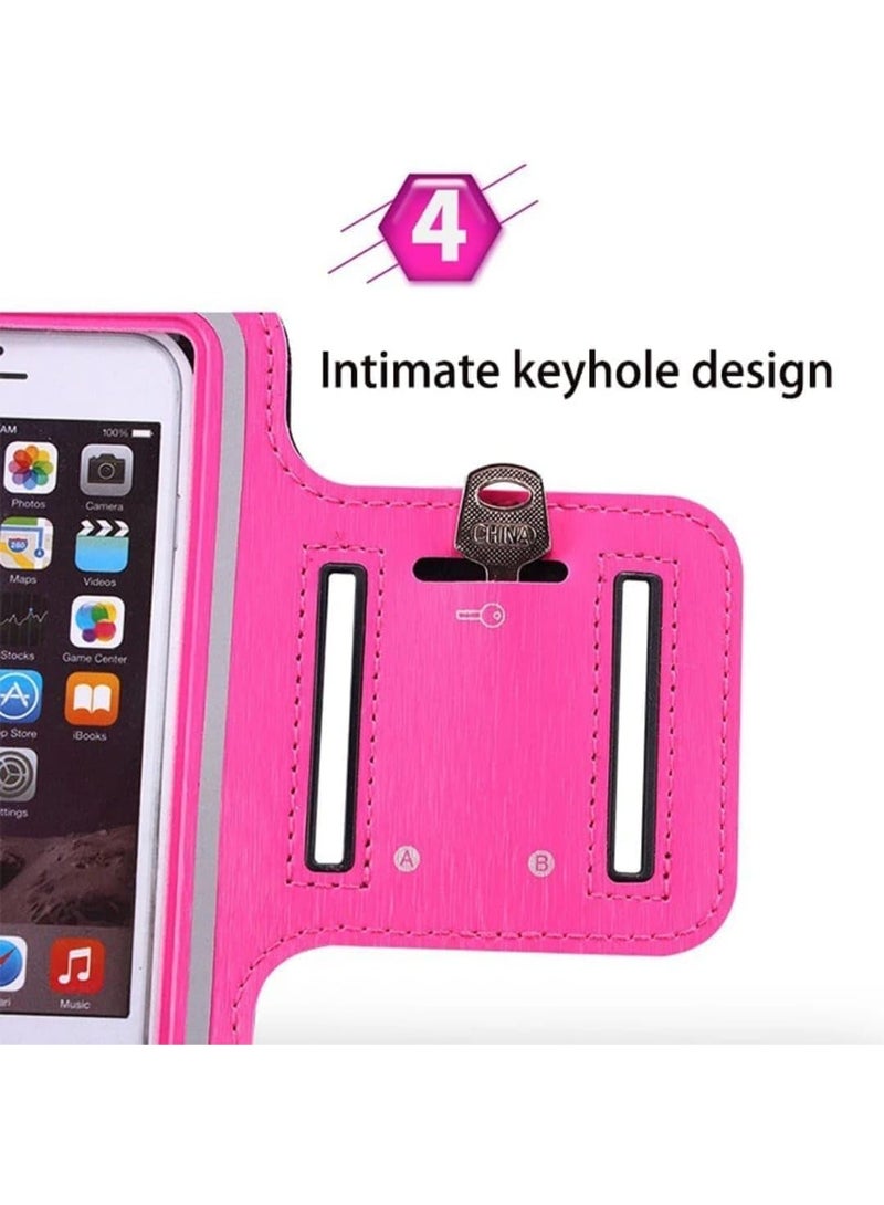 سبورت كيو حامل جوال على الذراع للجري مع حامل مفاتيح، ايفون 15 برو/15/14/14 برو/13/12/11 برو ماكس/بلس/اكس ار/اكس اس، جالاكسي S23/S22، بكسل 7a/6a، حامل جوال رياضي مقاوم للماء - Image 4